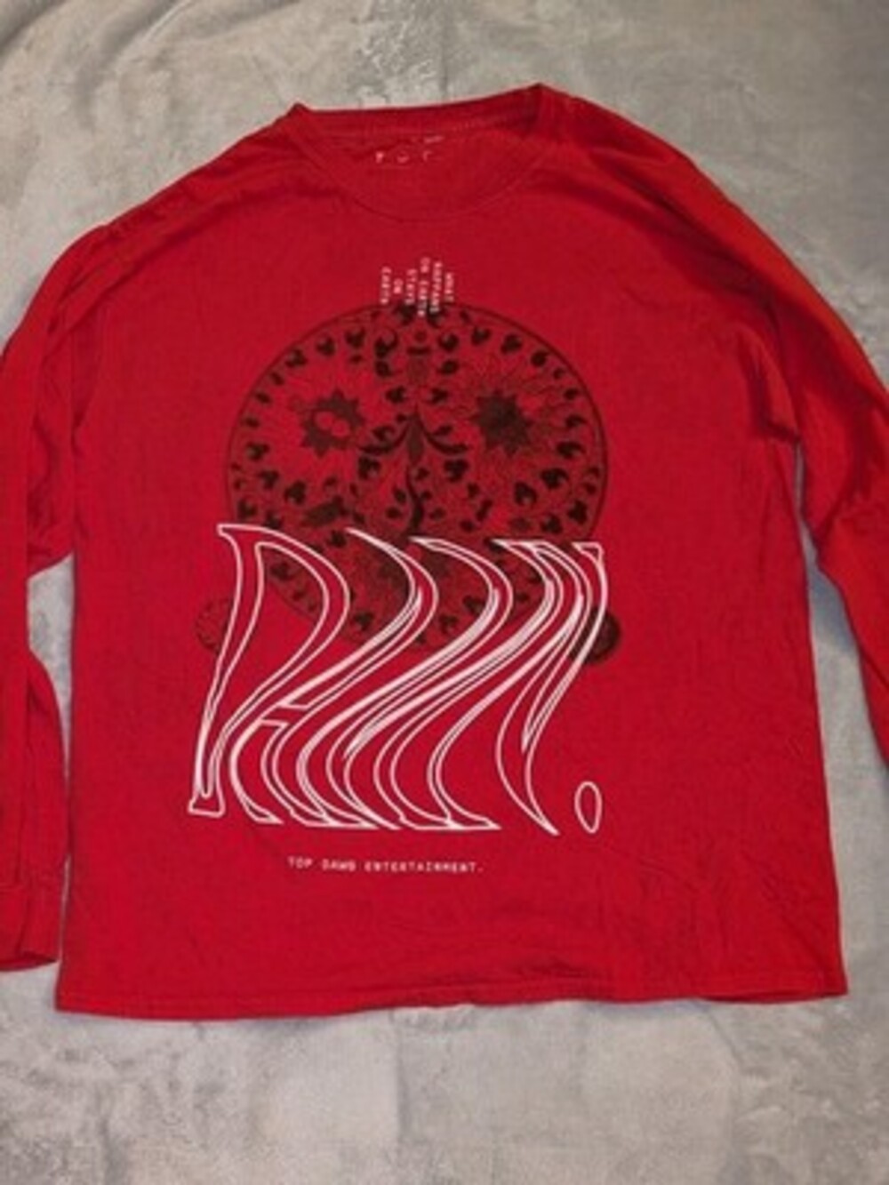 Kendrick Lamar DAMN. Shirt Red TDE What Happens On Earth Stays On Earth Tee Sz L